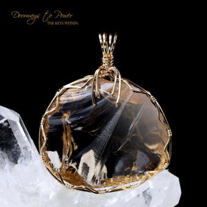 Crown Lotus Andara Crystal Pendant 14k "Embody Pure Consciousness''