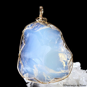 Angel Aura Opal Andara Crystal Pendant 14k '144 Beacon'