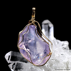 Angel Aura Opal HGW Pink Bi Color Andara Pendant 14k