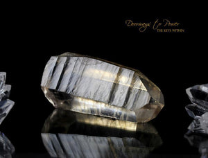 Golden Lemurian Master Dow Crystal with Record Keepers