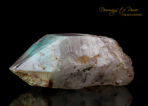 Ajoite in Quartz ET Record Keeper Crystal 'Rare'