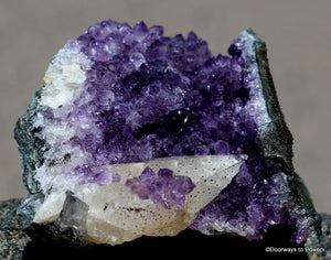 Amethyst Cluster w/ Calcite