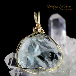 Aqua Serenity Andara Pendant 14k 'Atlantean Hologram'