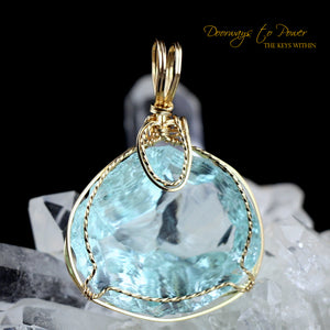 Aqua Serenity Andara Pendant 14k 'Atlantean Hologram'