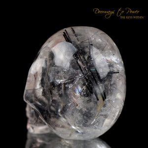 Black Tourmalinated Quartz Crystal Skull 'ORION' 