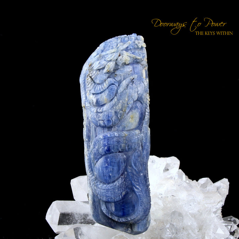 Blue Kyanite Dragon Crystal Carving 