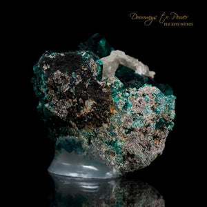 Dioptase & Quartz Mineral Specimen Namibia