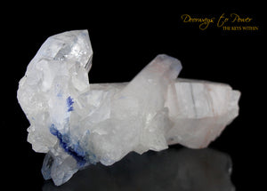 Dumortierite Quartz Crystal Cluster