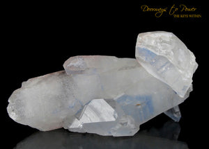 Dumortierite Quartz Crystal Cluster