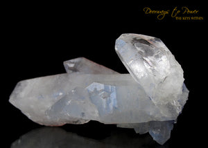 Dumortierite Quartz Crystal Cluster