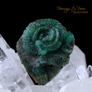 Emerald Dragon Crystal Carving 