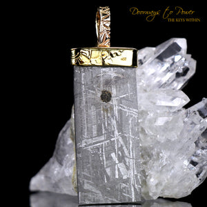 Gibeon Meteorite Light Language Pendant ™ 22k Gold