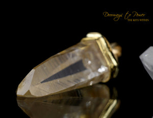 Lemurian Light Language Crystal Pendant 22k