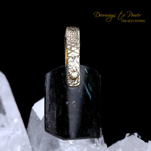 Nuummite Light Language Crystal Pendant ™ 14k Gold