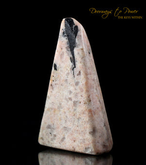 Pink Bubblegum Euphoralite Crystal Point with Black Tourmaline