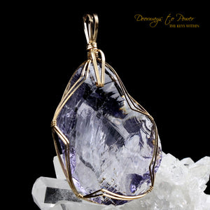 Sovereign Amethyst Andara Crystal Pendant 14k “SAHASRARA”