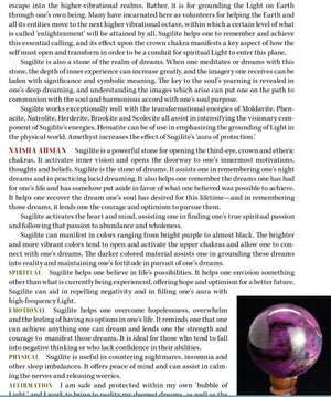 Sugilite Metaphysical Properties