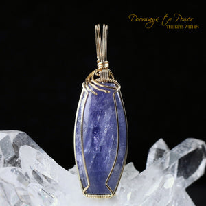 Tanzanite Synergy 12 Stone Crystal Pendant 14k 