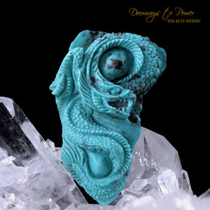 Turquoise Dragon Crystal Carving