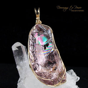 VENUSIAN PINK Andara Crystal Pendant 14k