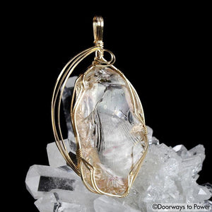 HGW Pink Andara Crystal Pendant 14k 'Heart Of God Within'