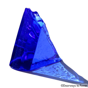 Siberian Blue Quartz Triangle Crystal Altar Stone