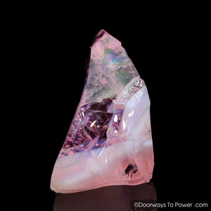 HGW Pink Monatomic Andara Crystal w/ Rainbows 'Heart of God Within'