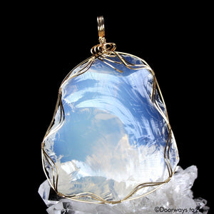 Angel Aura Opal Andara Crystal Pendant 14k '144 Beacon'