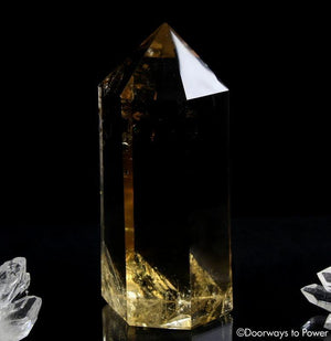 Citrine Quartz Crystal Generator Point 'Prosperity Goddess'