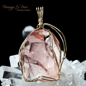 VENUSIAN PINK Andara Crystal Pendant 14k 