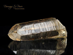 Golden Lemurian Master Dow Crystal with Record Keepers