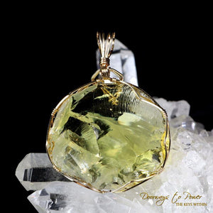 Yellow Dynamic Helidor Andara Pendant 14k Gold