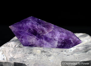 John of God Amethyst Double Terminated Healing Quartz Crystal Wand