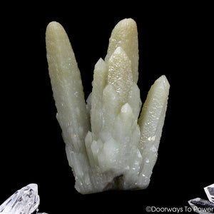 Hedenbergite Quartz Crystal with Amethyst Green Angel Dreamstone