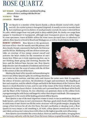 Rose quartz Metaphysical Properties