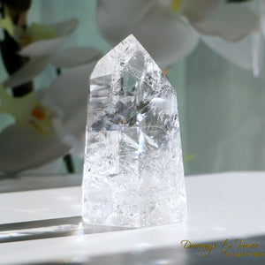 Polished Lemurian Quartz Crystal Tower 