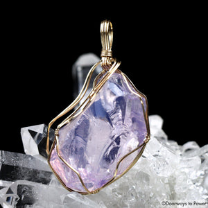 Angel Aura Opal HGW Pink Bi Color Andara Pendant 14k